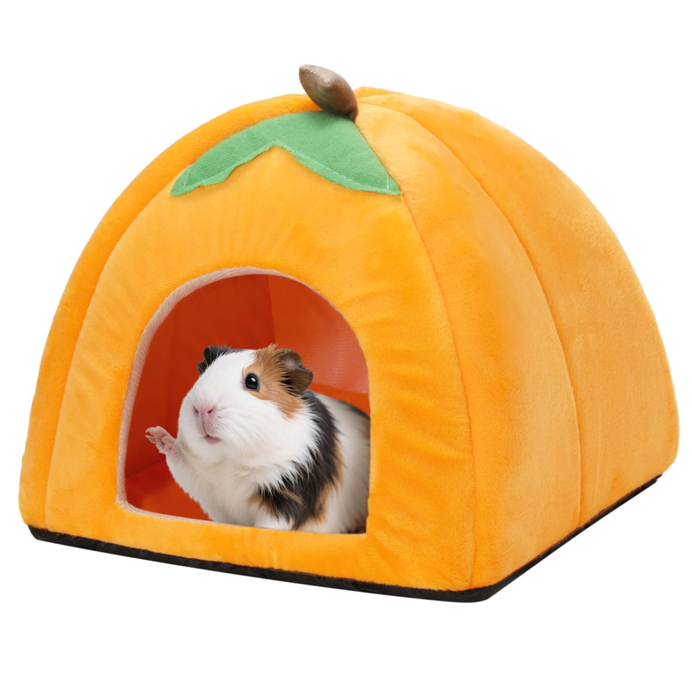 Actails Guinea Pig Hideout with warm fleece bed for secure, cozy resting.