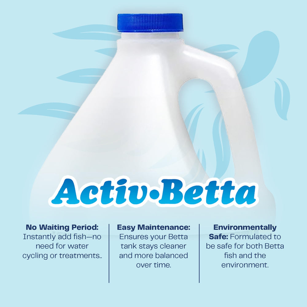 Activ Betta's live bacteria support biofilm formation for ecosystem balance.