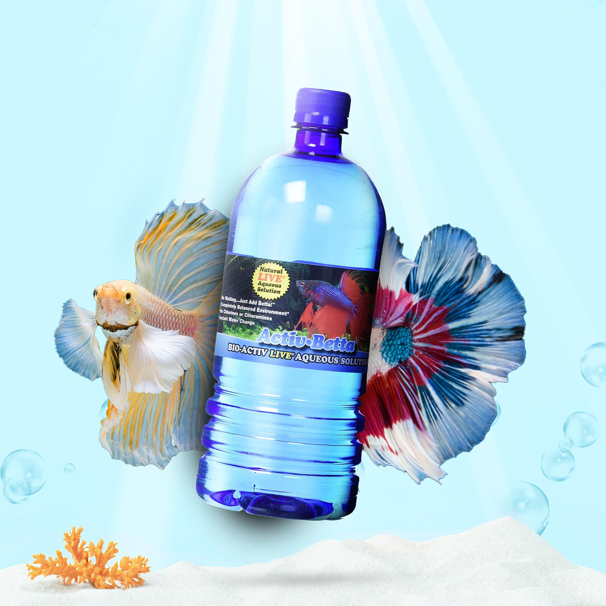 Activ Betta Water instant cycling promotes quicker, balanced betta bowls.