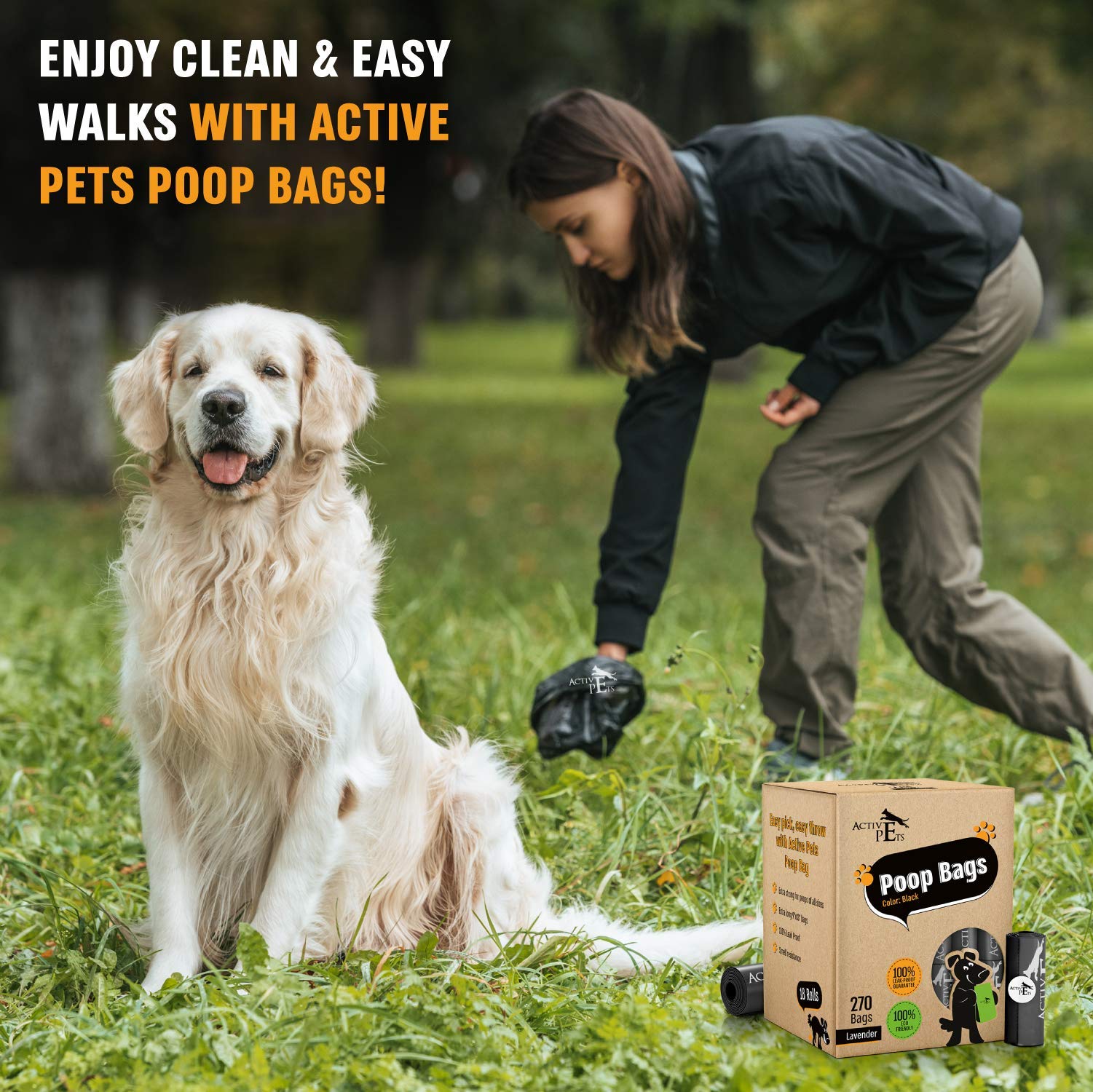 Active Pets rolls with 15 bags each offer convenient, cost-effective cleanup