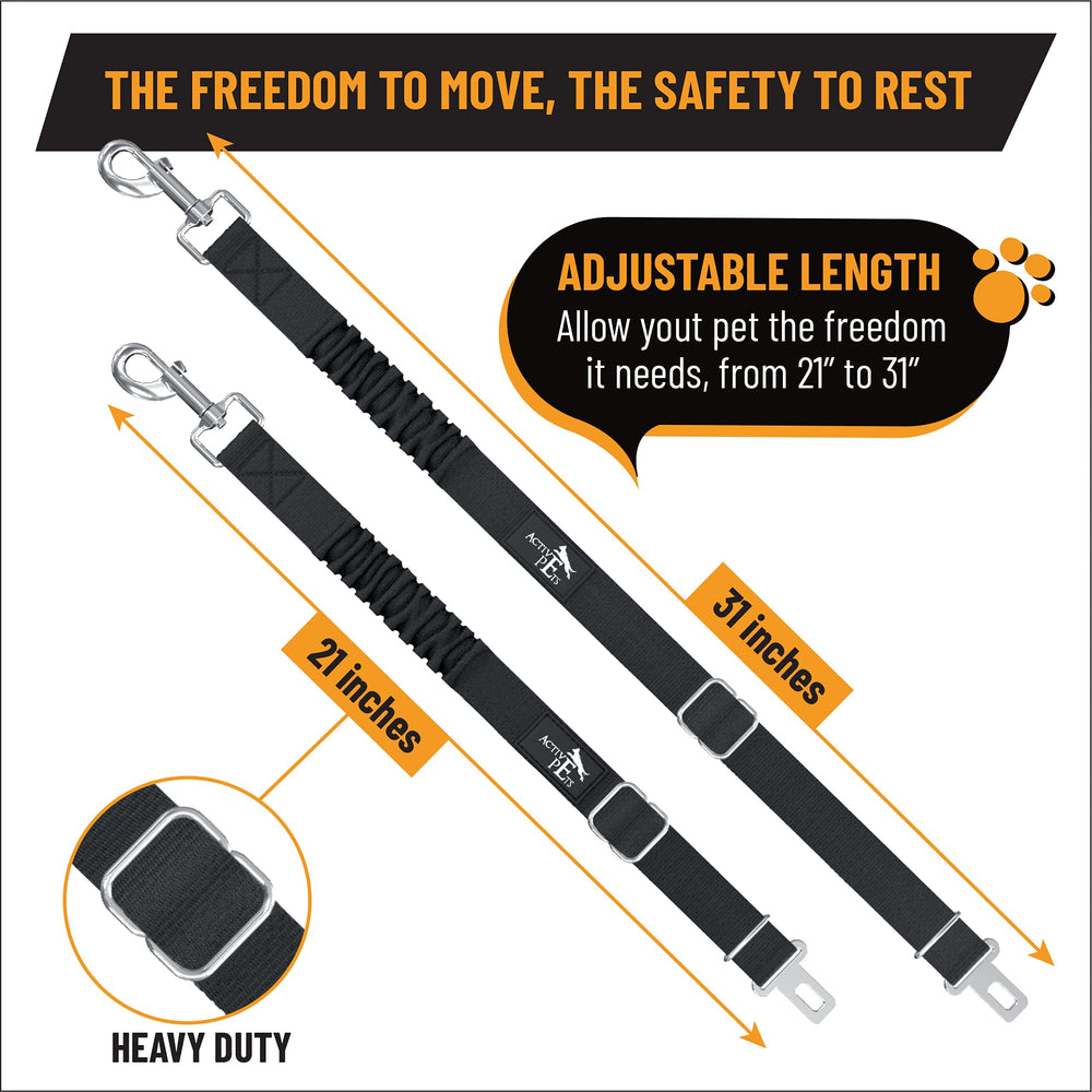Active Pets durable rip-stop nylon construction for long-lasting car safety.