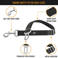 Active Pets dog seat belt durable nylon design resists wear