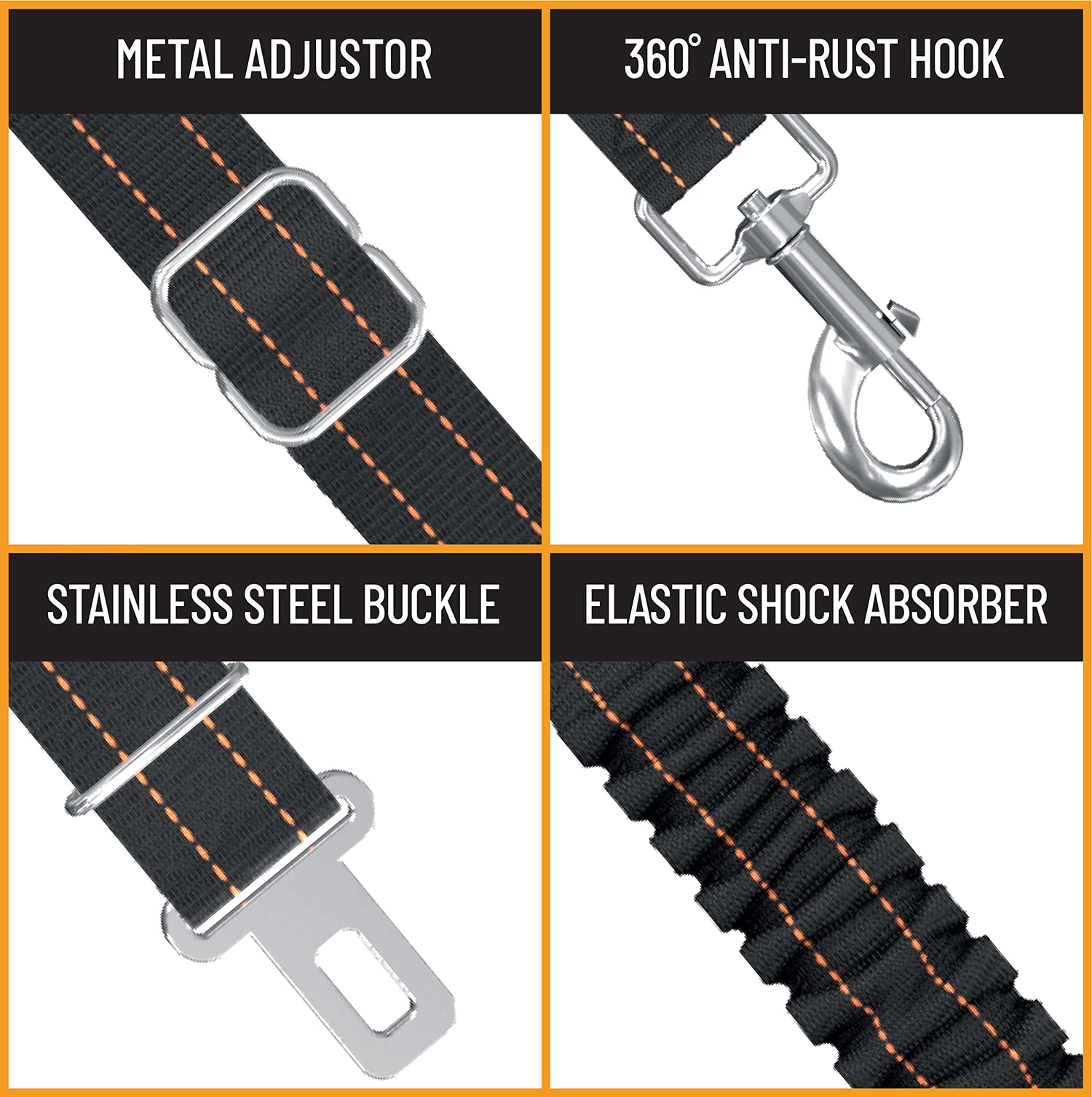 Active Pets stainless hardware and double stitching enhance long-term durability