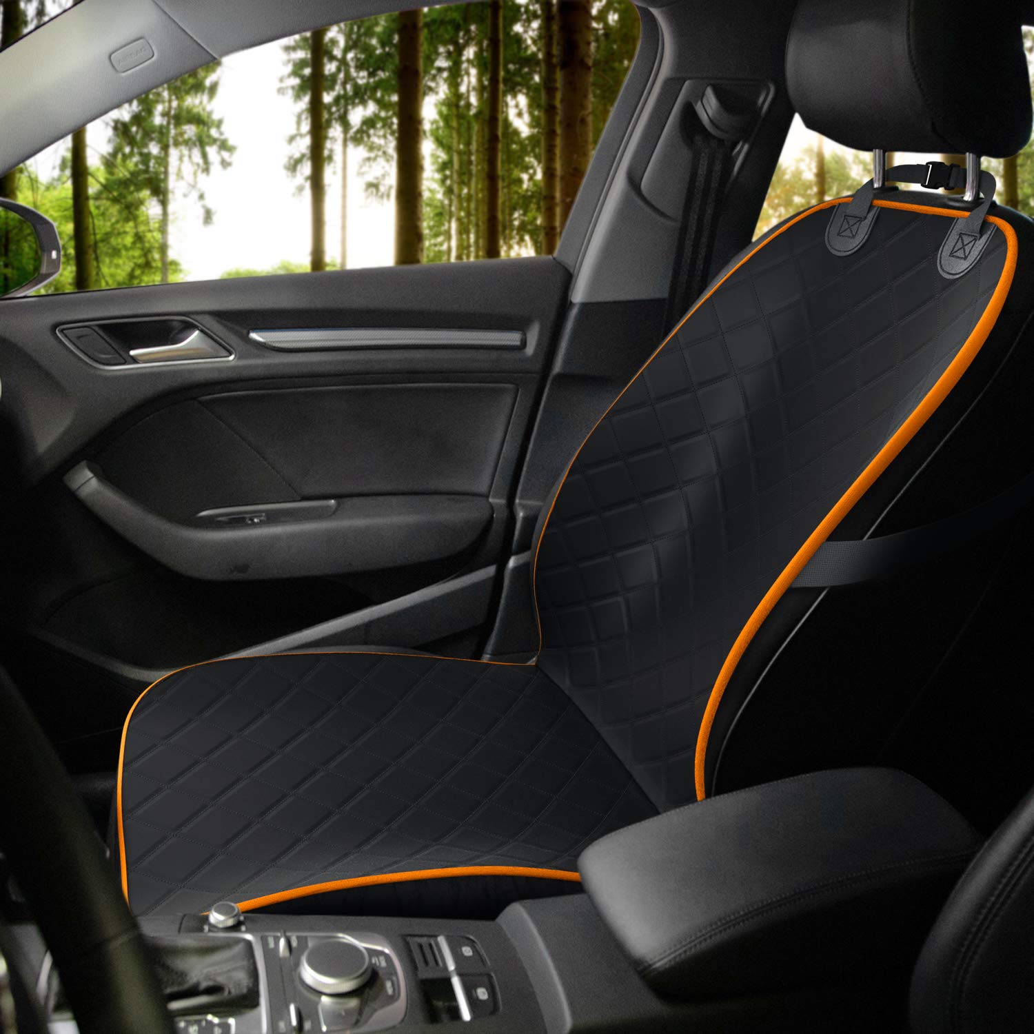 Active Pets front seat cover installation demonstration in under 60 seconds.