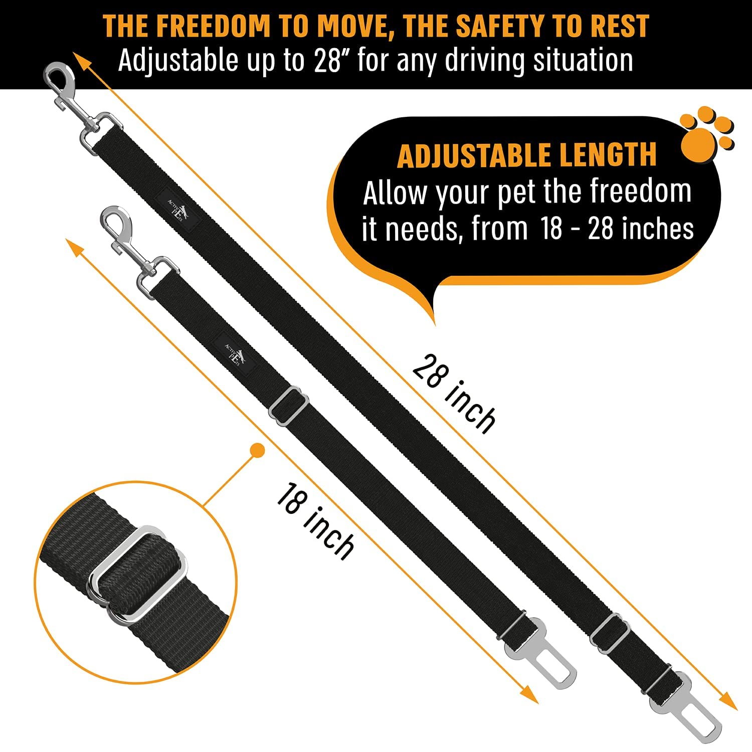 Active Pets harness-or-collar attachment for flexible travel safety