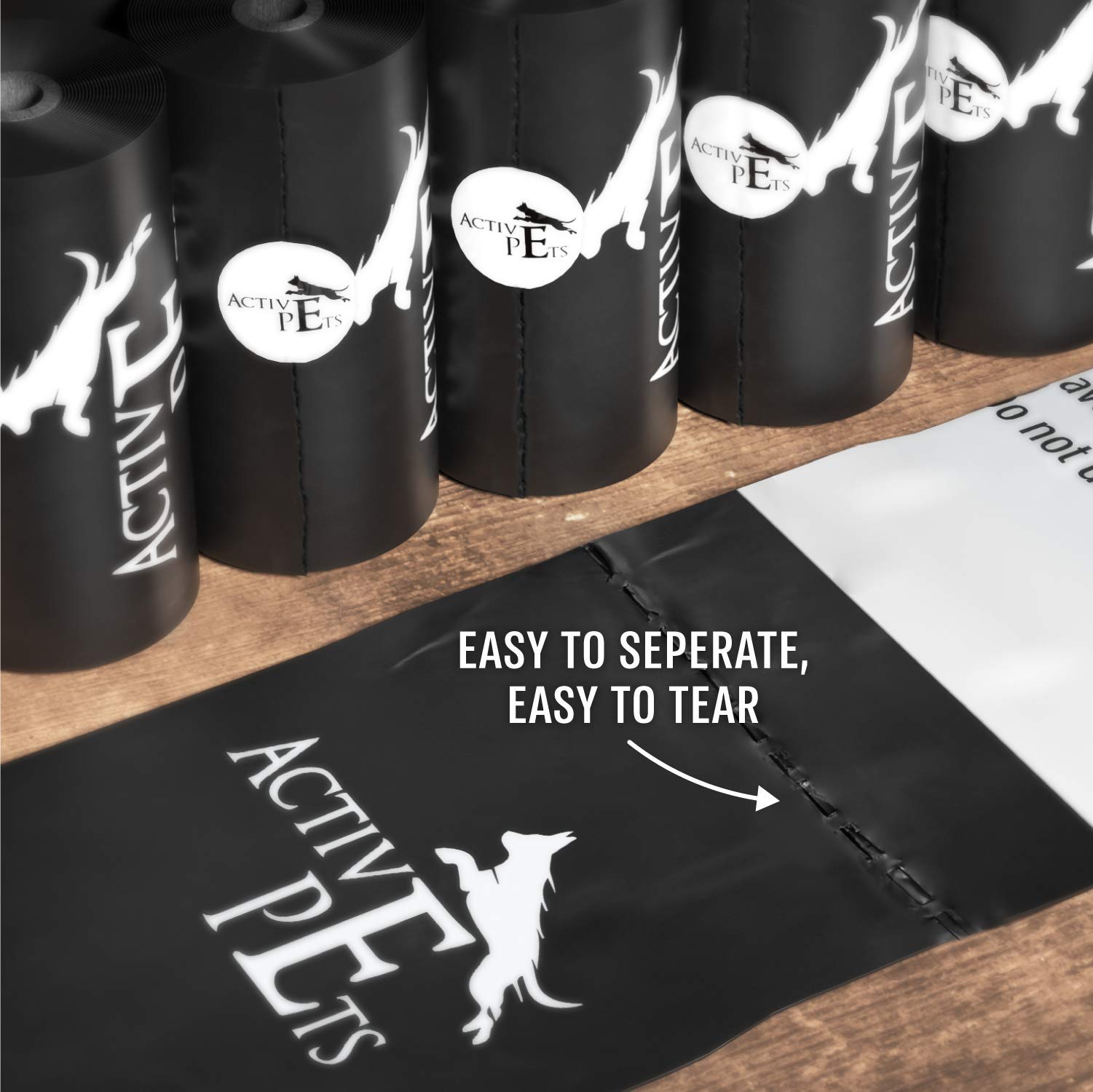 Active Pets lavender-scented bags opened for leak-proof cleanup during a walk