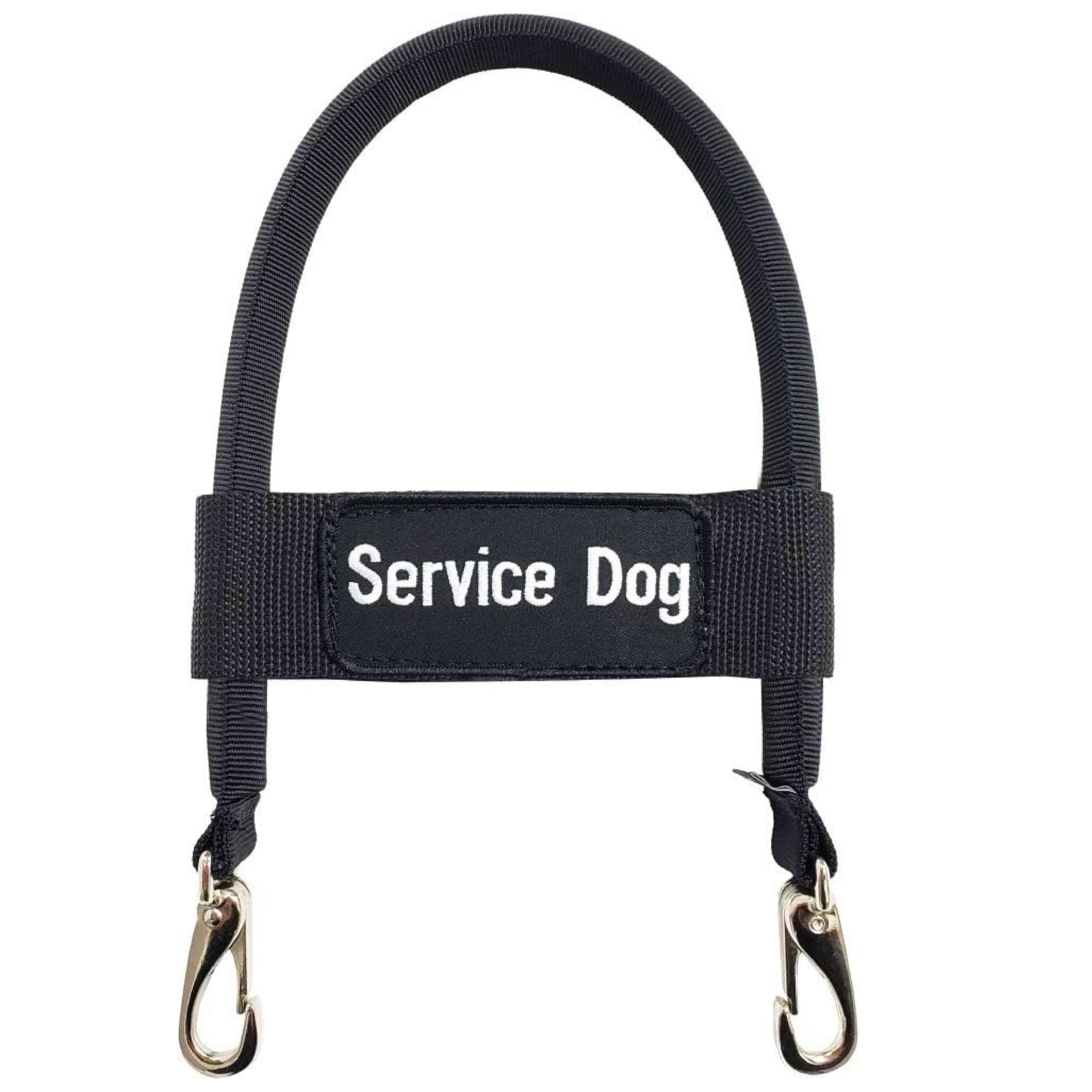 ActiveDogs bridge handle 12in attached to service vest for steady control