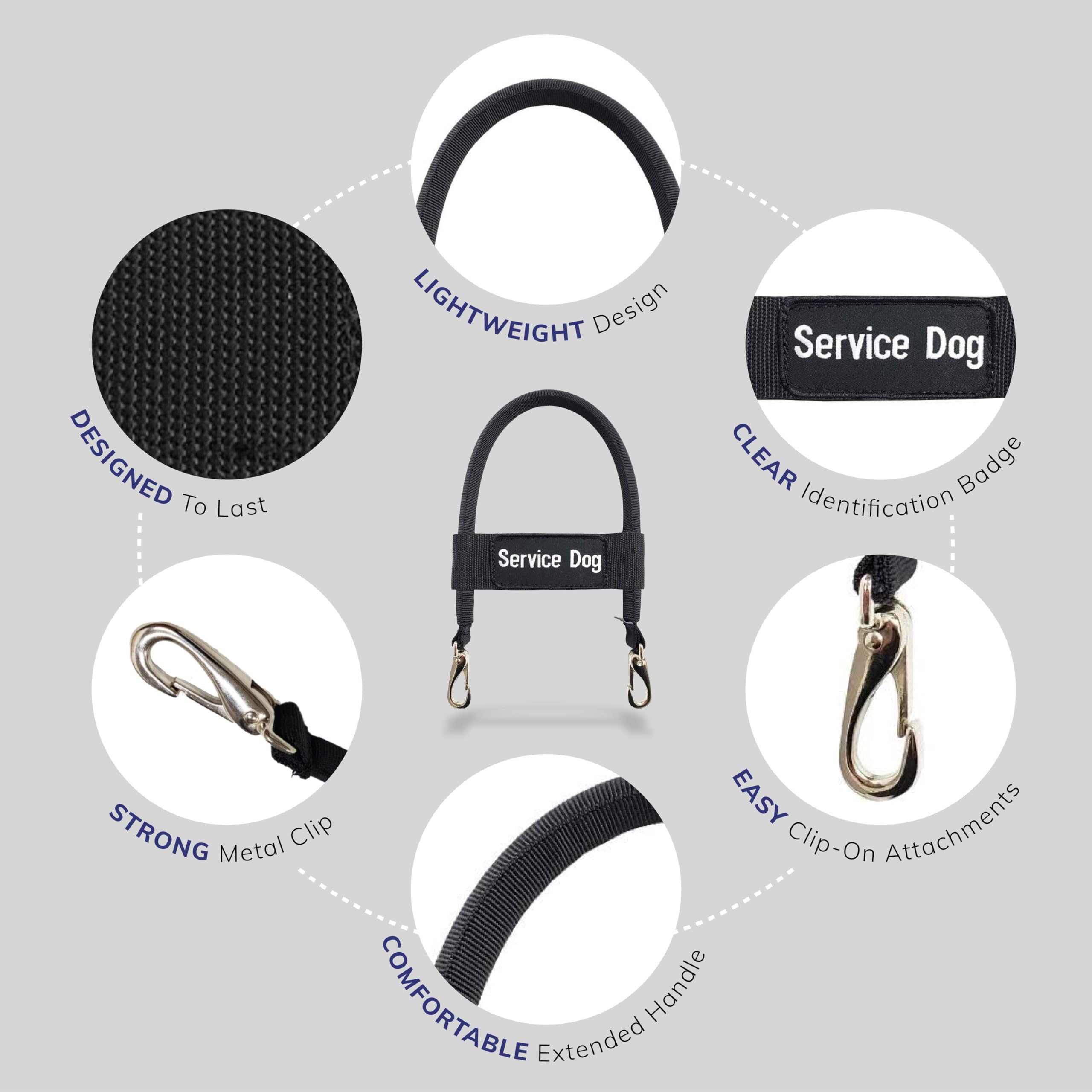 ActiveDogs bridge handle with dual D-rings for versatile vest compatibility