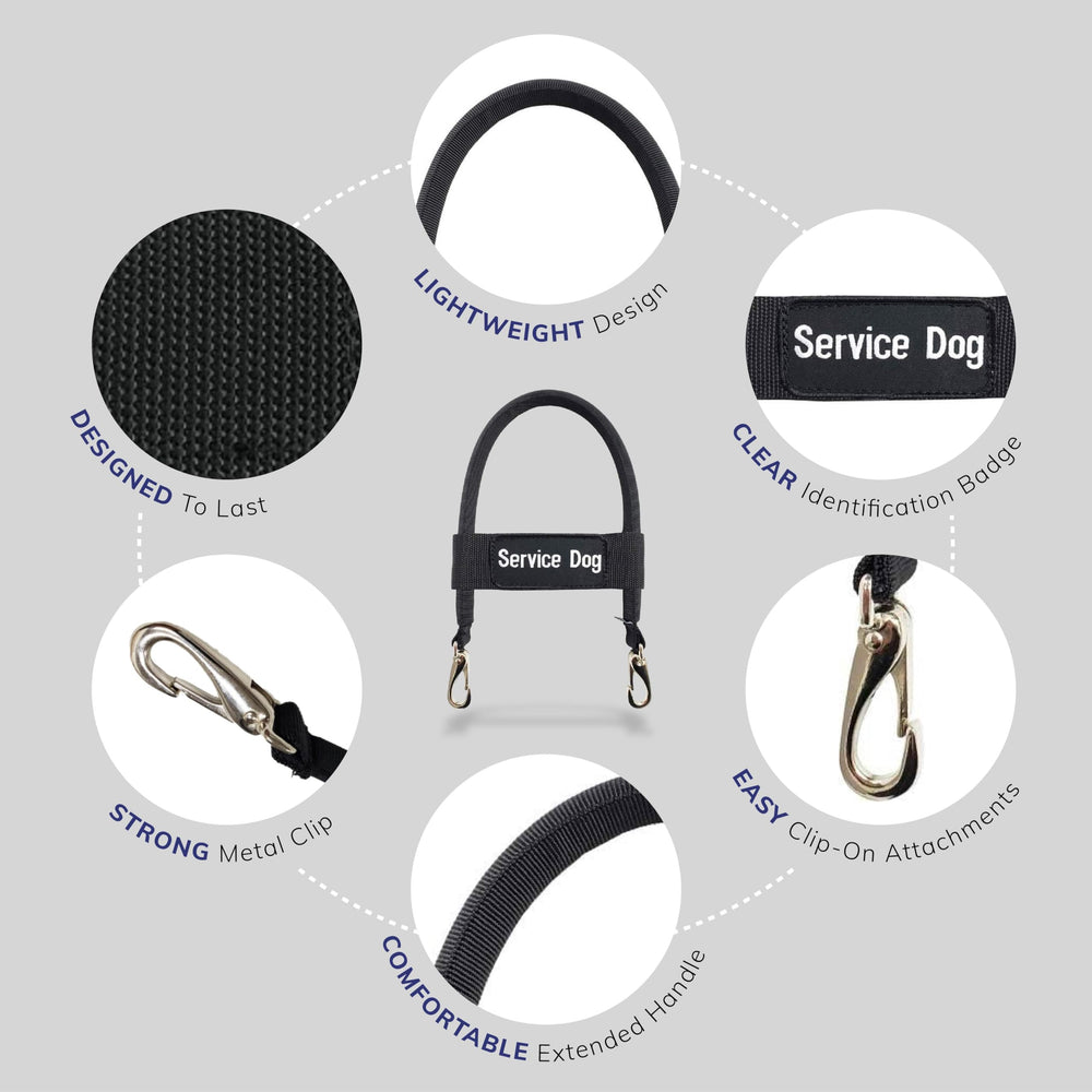 ActiveDogs bridge handle with dual D-rings for versatile vest compatibility
