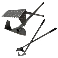 ActiveDogs dog poop scooper teeth close-up shows sturdy aluminum teeth for quick pickups