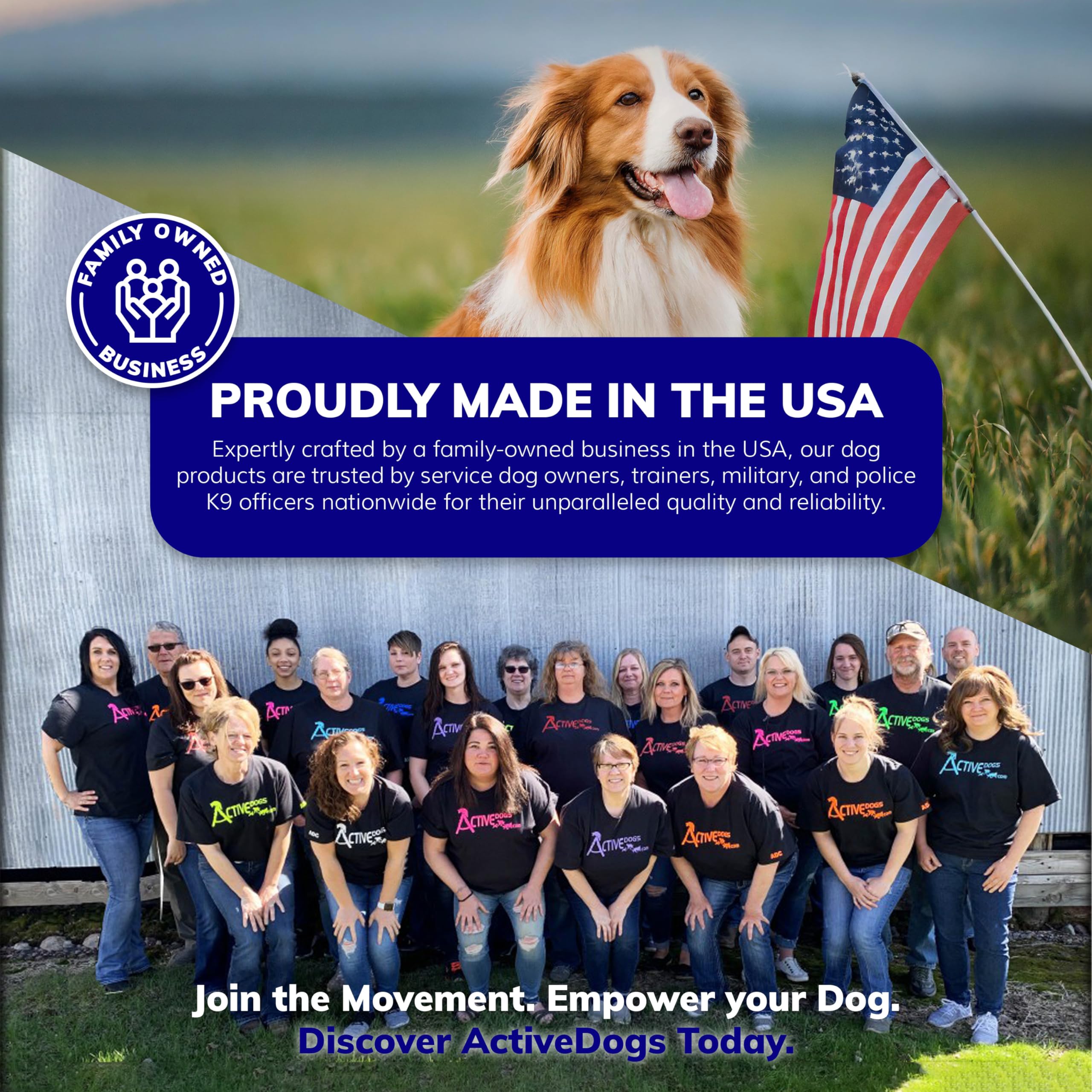 ActiveDogs hands-free made-in-usa craftsmanship emphasizes reliable durability.