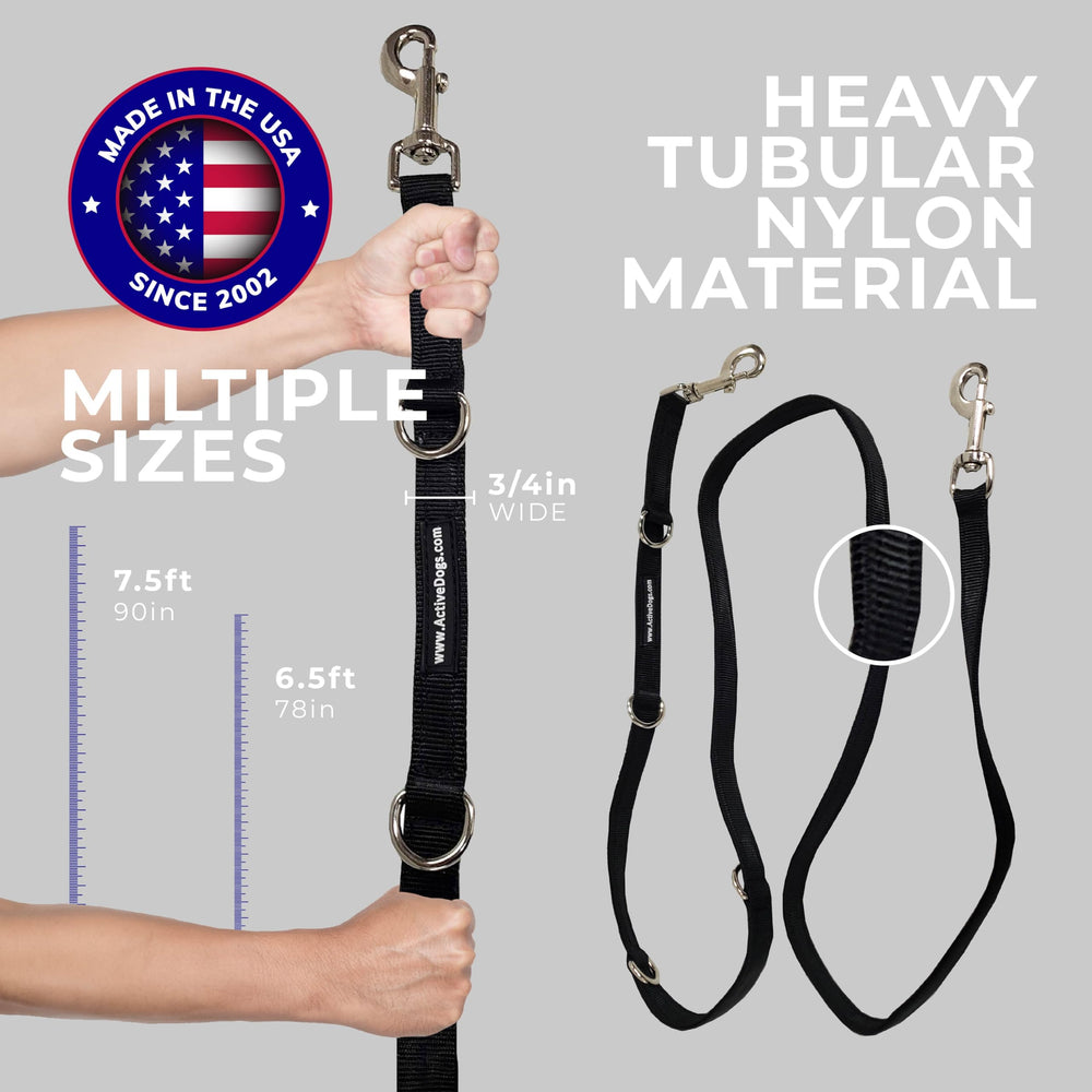 ActiveDogs hands-free service-dog-wrap shows clear ID while moving.