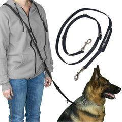 ActiveDogs hands-free wrap-under-arm for secure control on walks and runs.