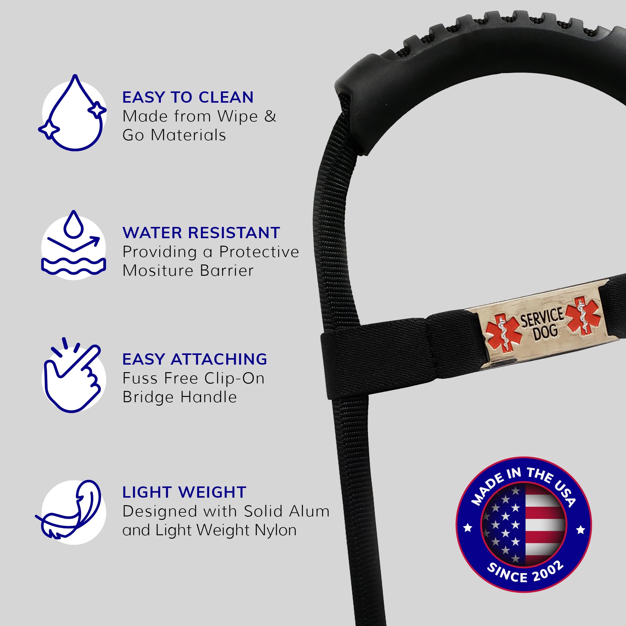 ActiveDogs chrome ID band adjustable and clearly labeled for identification