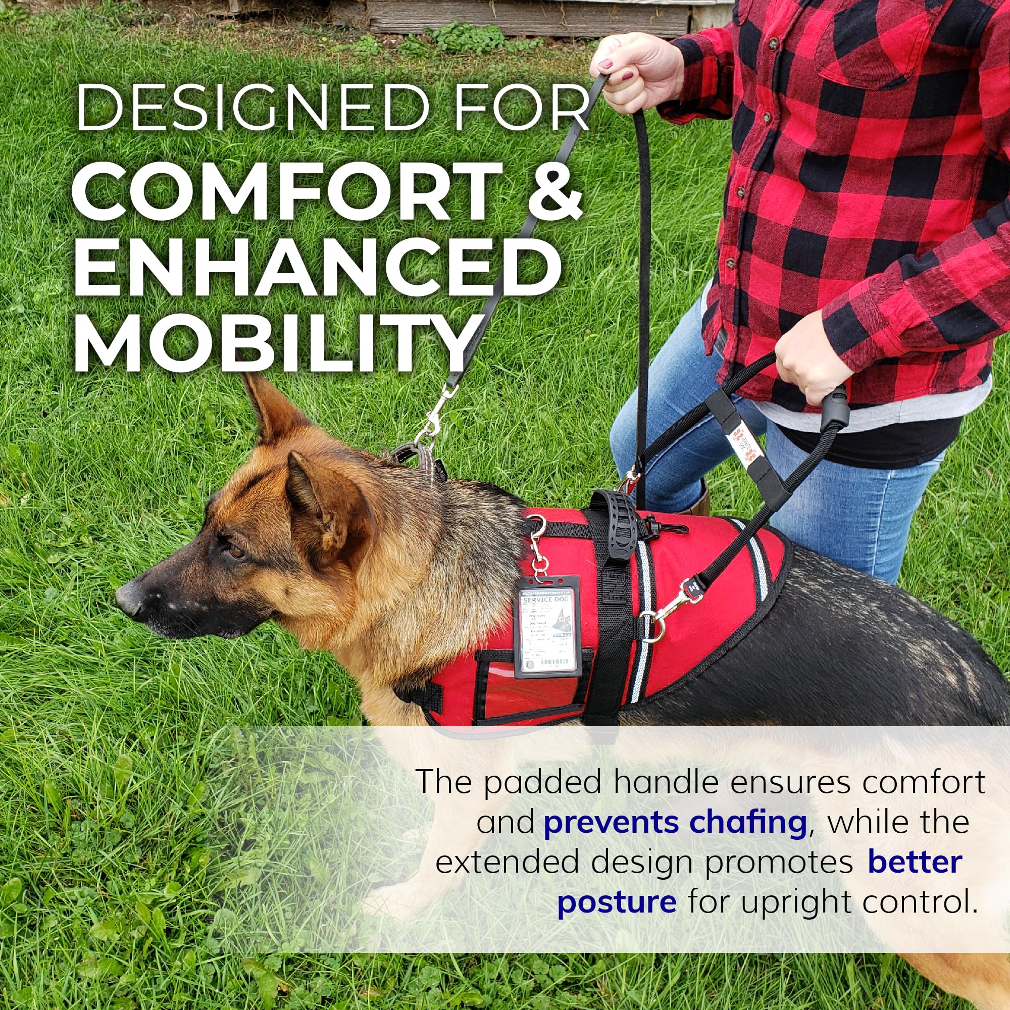 ActiveDogs engraved service dog tag with insignias for professional ID