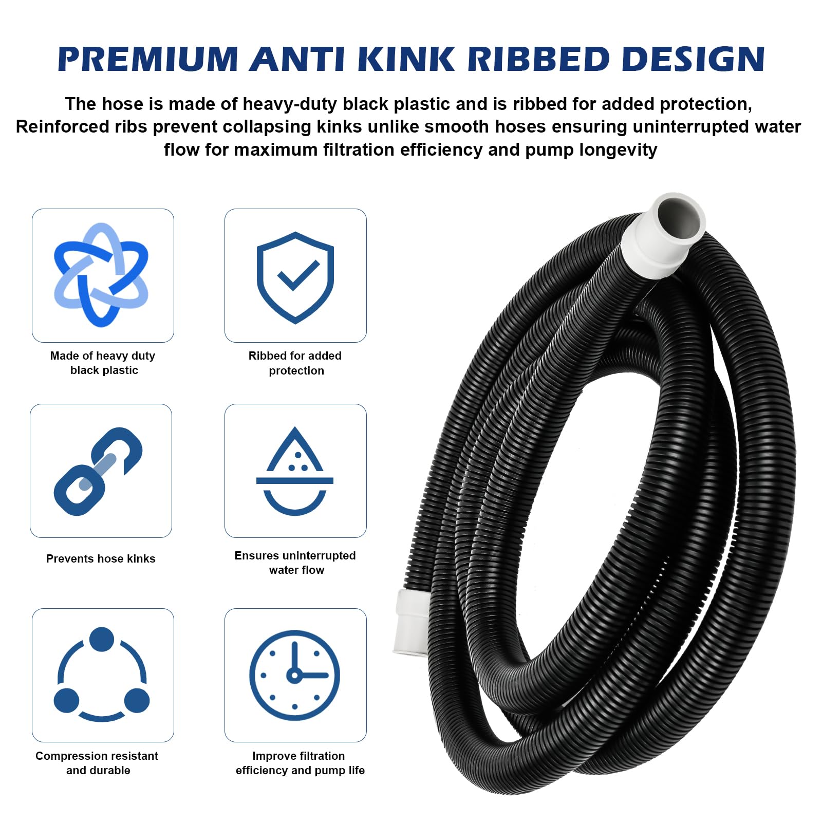 Adabuing 13.25 ft hose fits complex tank setups and under-cabinet routing