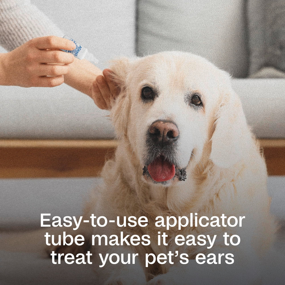 ADAMS Ear Mite Treatment on a cat ear during application