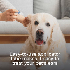 ADAMS Ear Mite Treatment on a cat ear during application