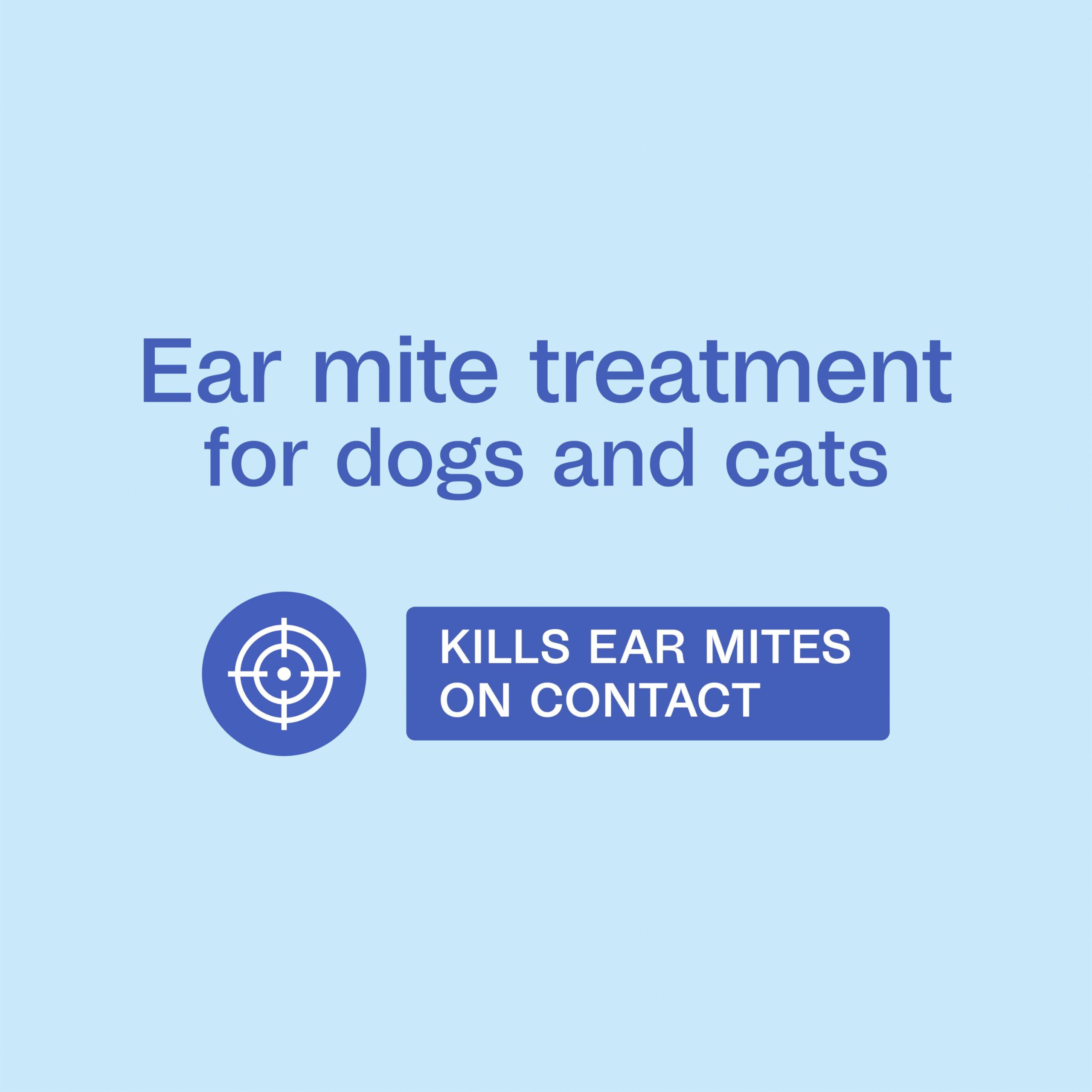 ADAMS Ear Mite Treatment applied to a dog's ear for mites relief