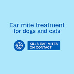 ADAMS Ear Mite Treatment applied to a dog's ear for mites relief