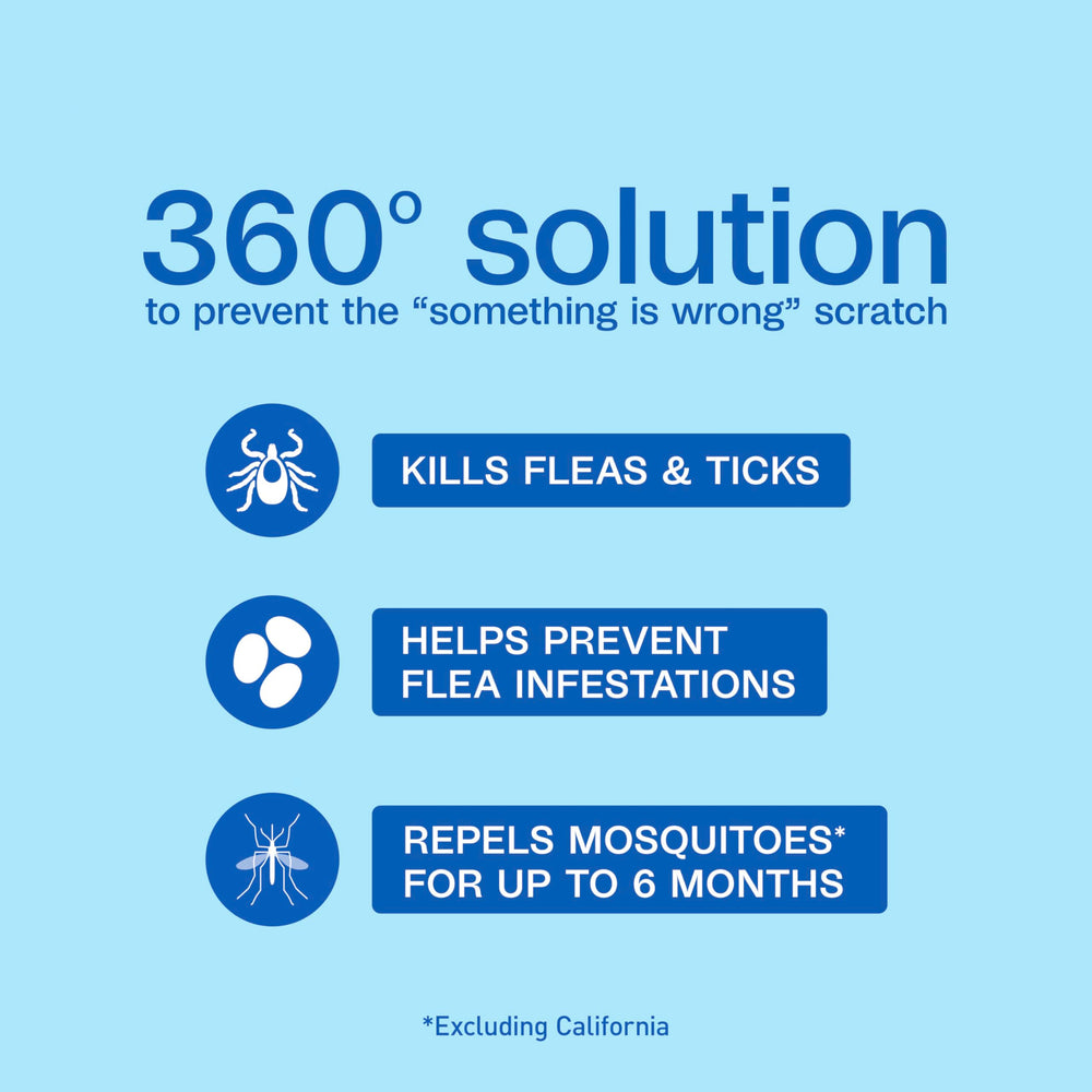 ADAMS Flea & Tick Collar Plus on a dog wearing the collar for convenient protection.