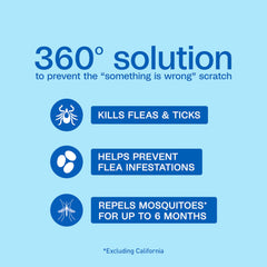 ADAMS Flea & Tick Collar Plus on a dog wearing the collar for convenient protection.