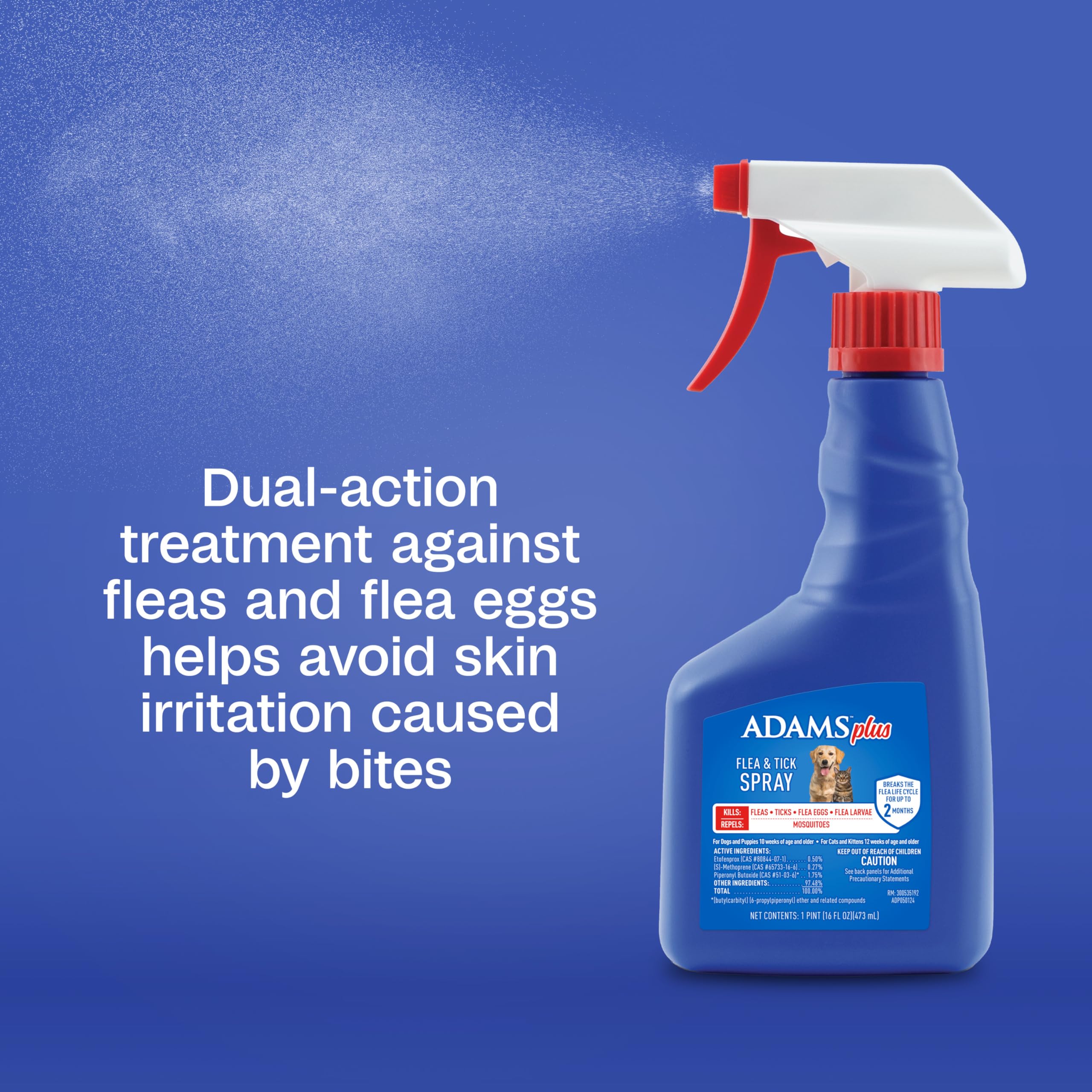 ADAMS Plus Flea & Tick Spray demonstrates mosquito repellent potential in outdoor areas.