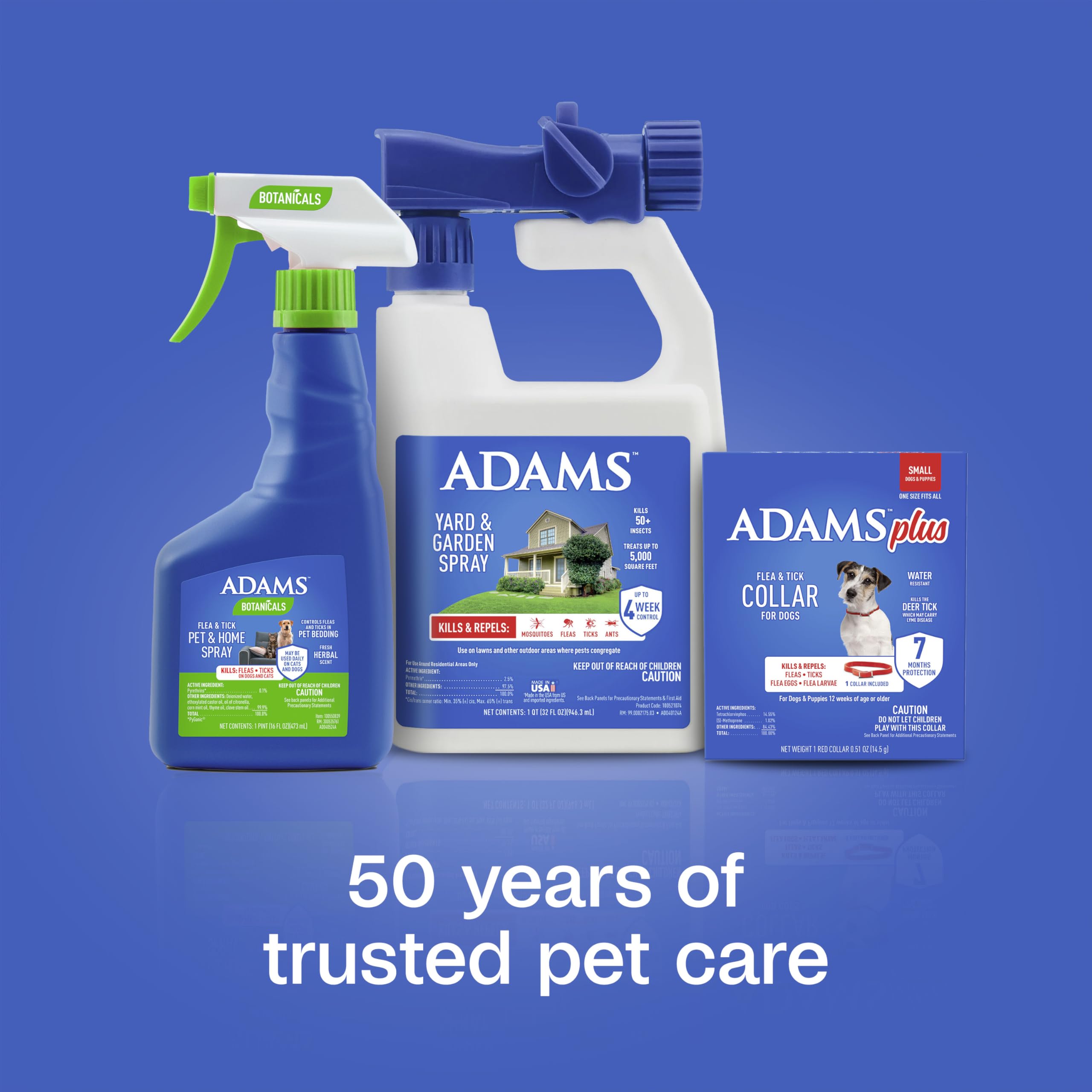 ADAMS Plus collar kills fleas ticks eggs and larvae