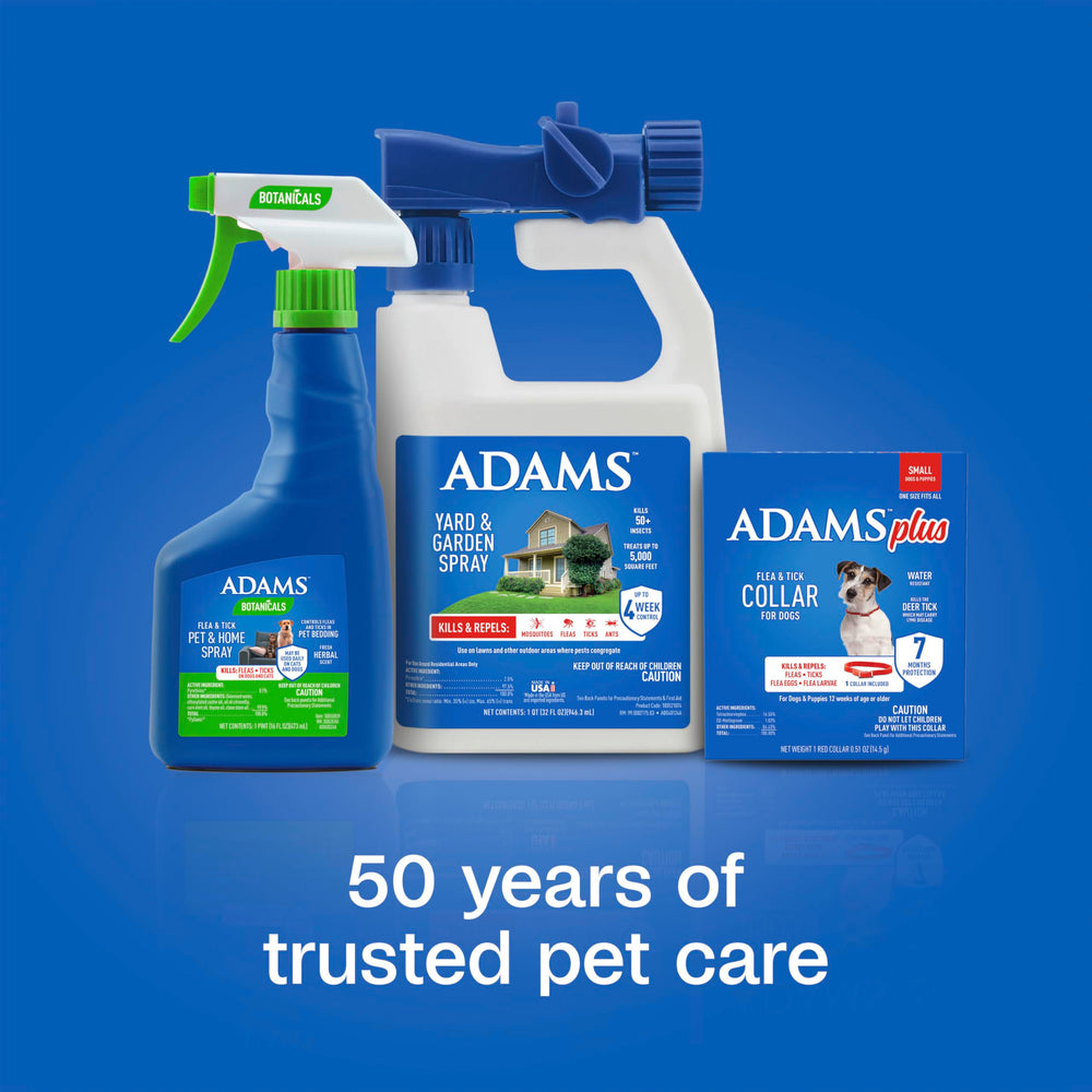 ADAMS Plus collar kills fleas ticks eggs and larvae