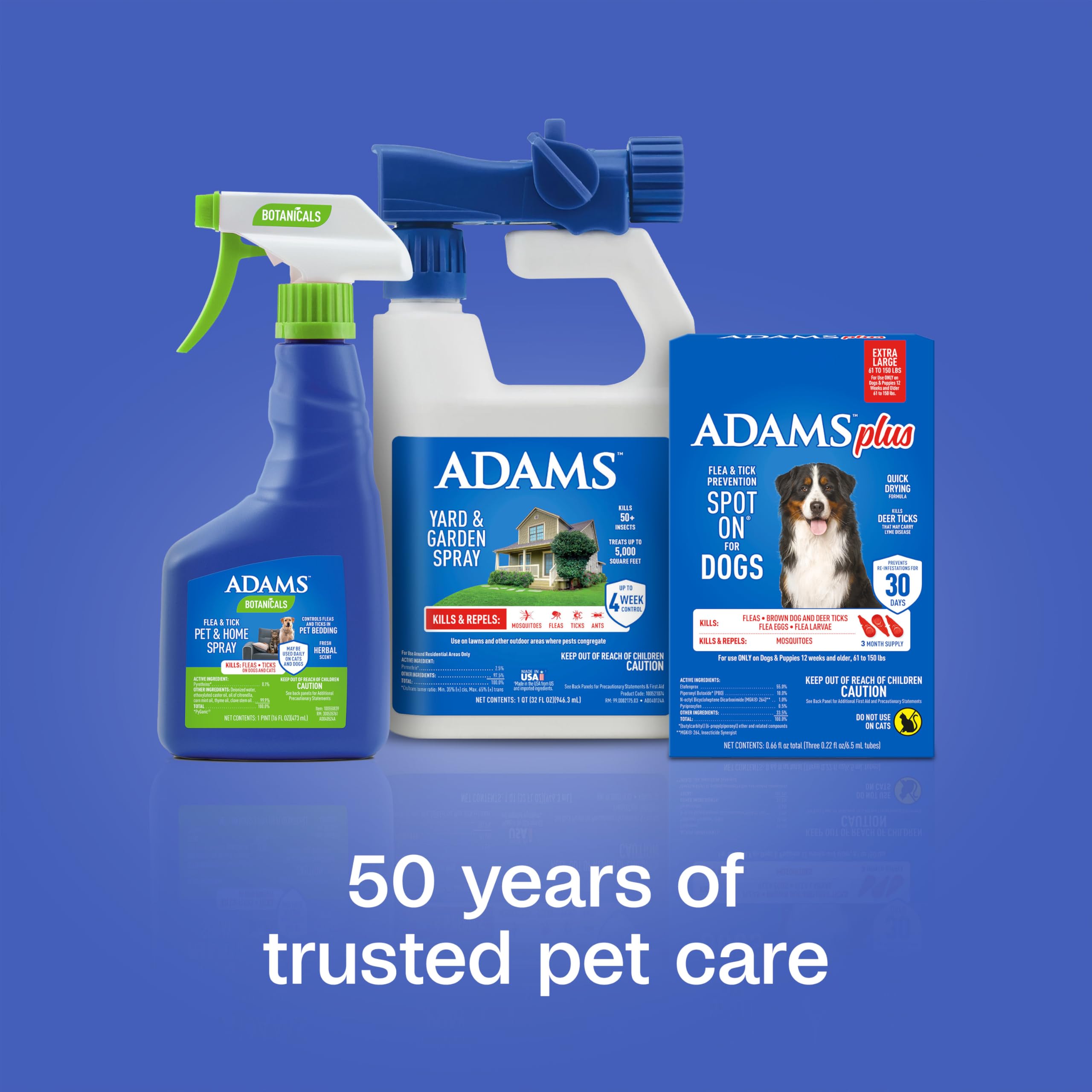 ADAMS Plus mosquito-kill image demonstrates protection for up to 30 days.