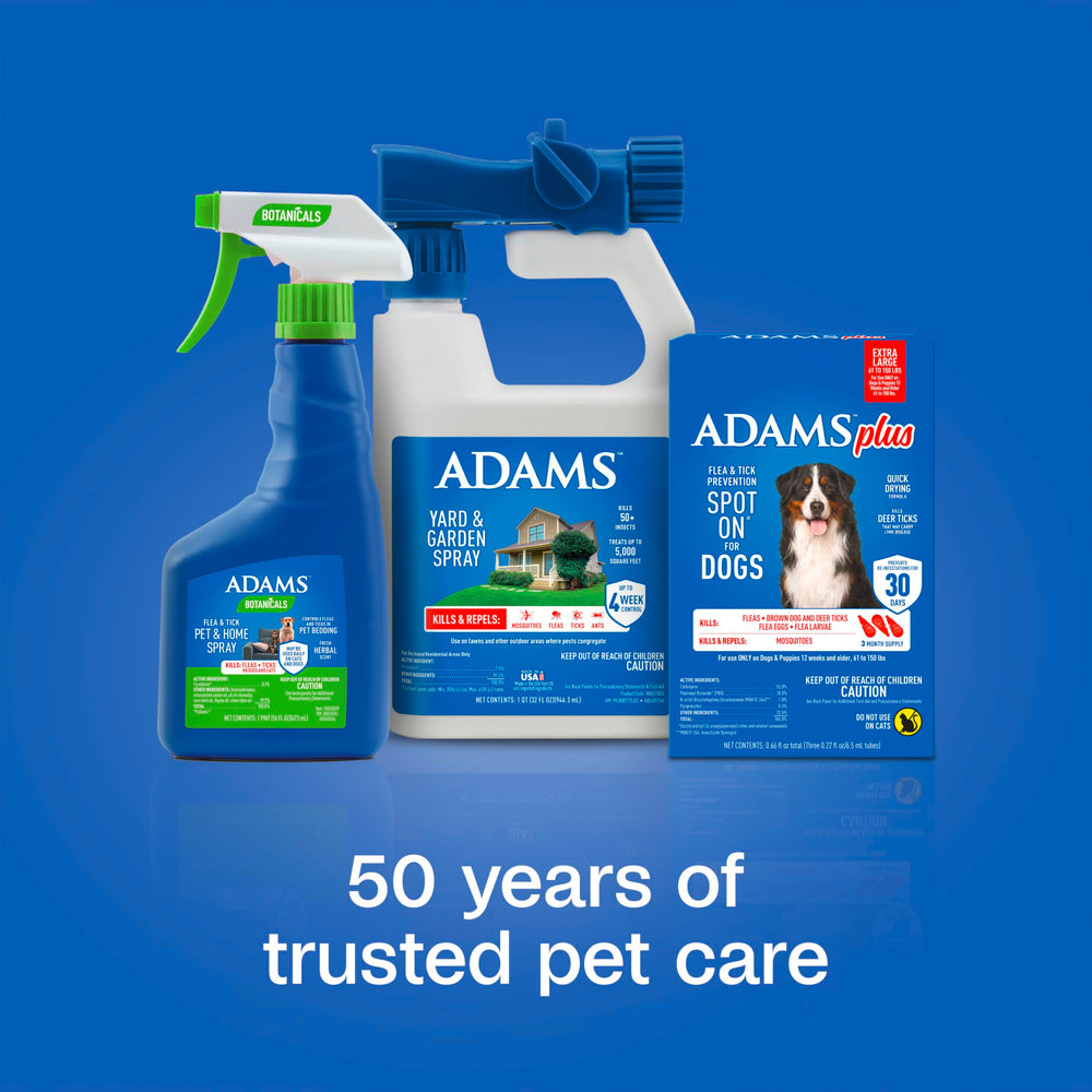 ADAMS Plus mosquito-kill image demonstrates protection for up to 30 days.