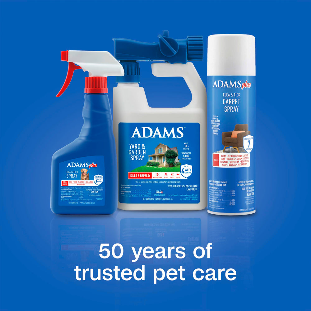 Adams Plus odor-free formula leaves no residue after spraying.