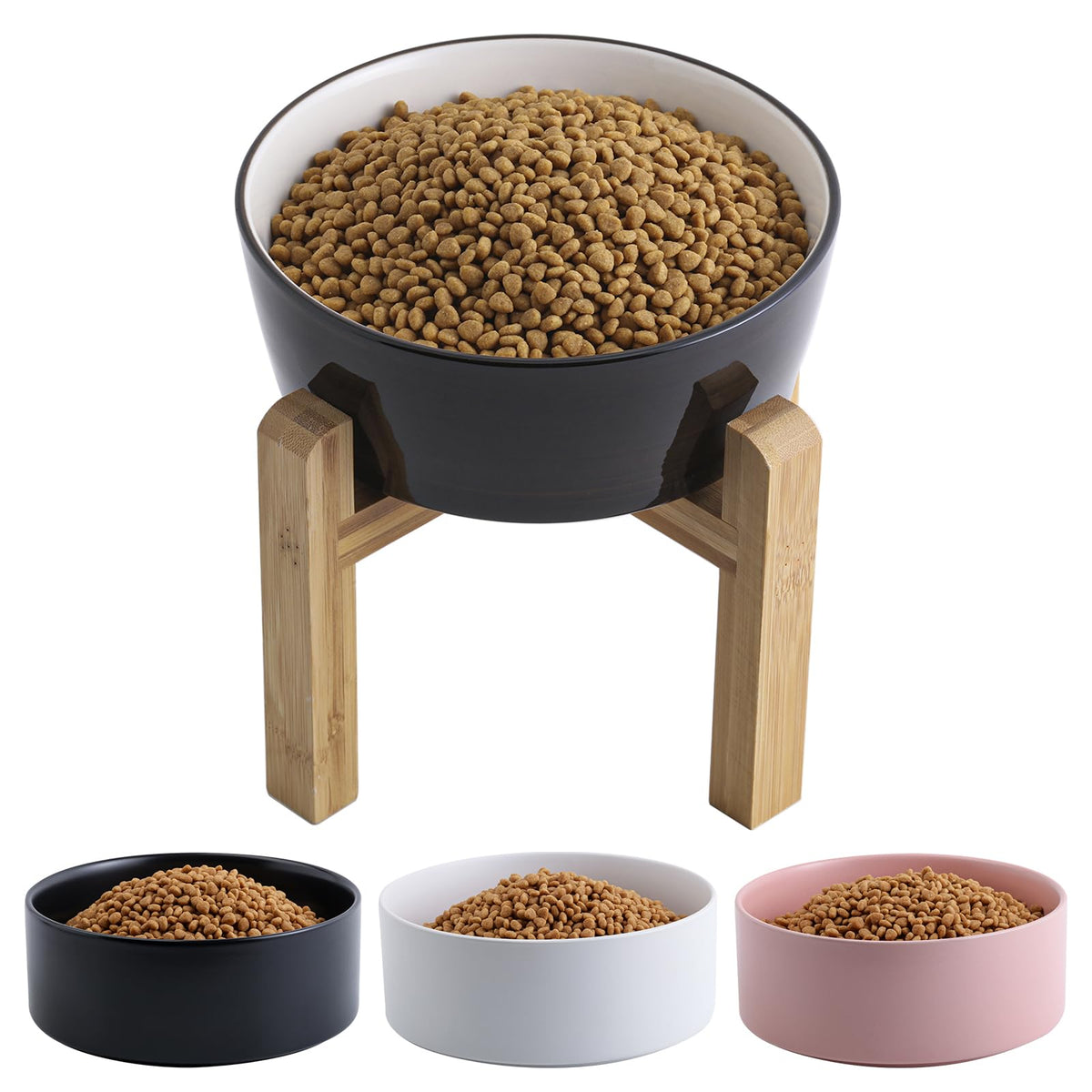 Addggo elevated ceramic dog bowl on stand improving accessibility for small and medium dogs.