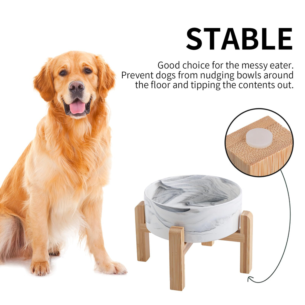 Addggo raised dog bowl showing non-slip rubber base for stability