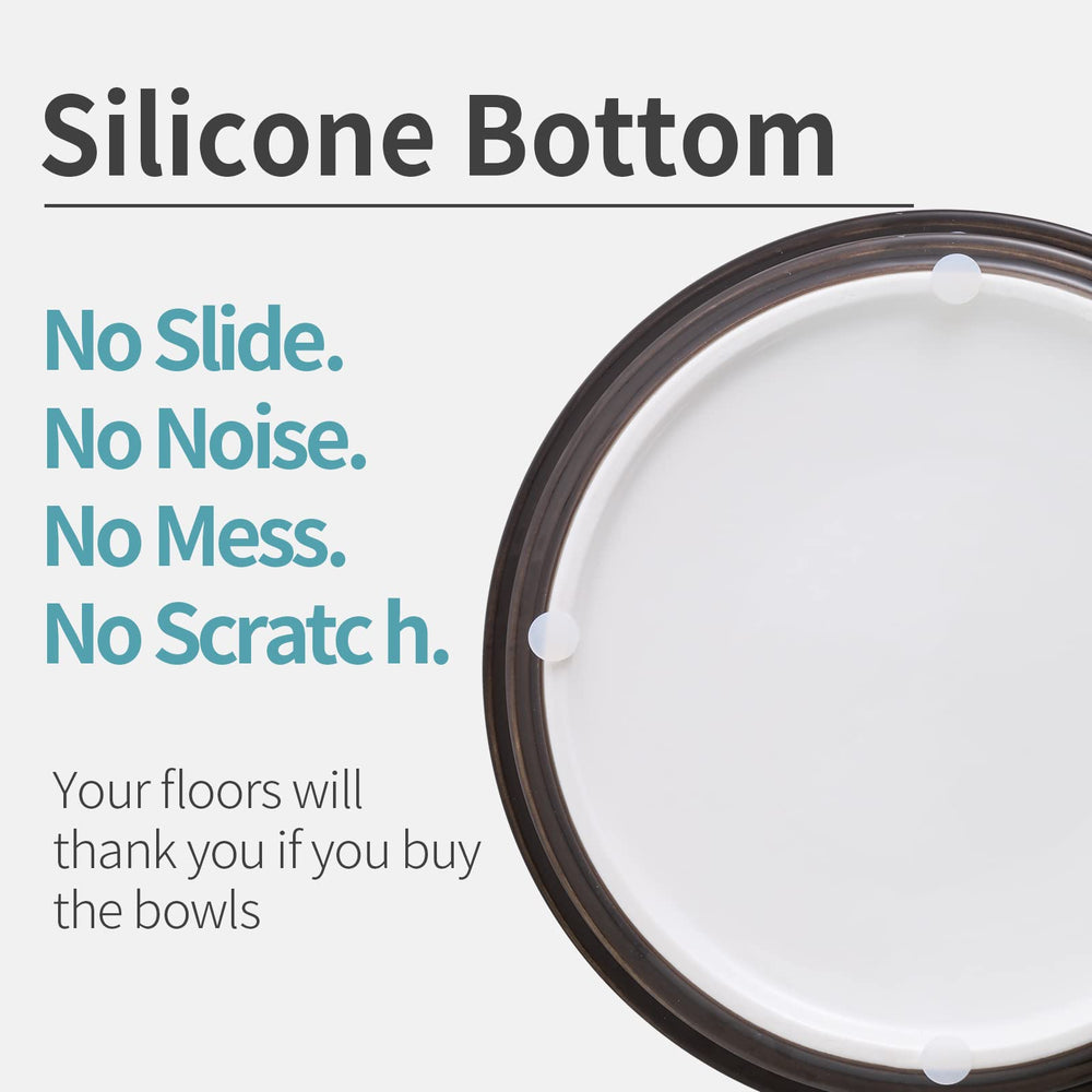 Addggo non-slip base keeps the bowl steady during meals.
