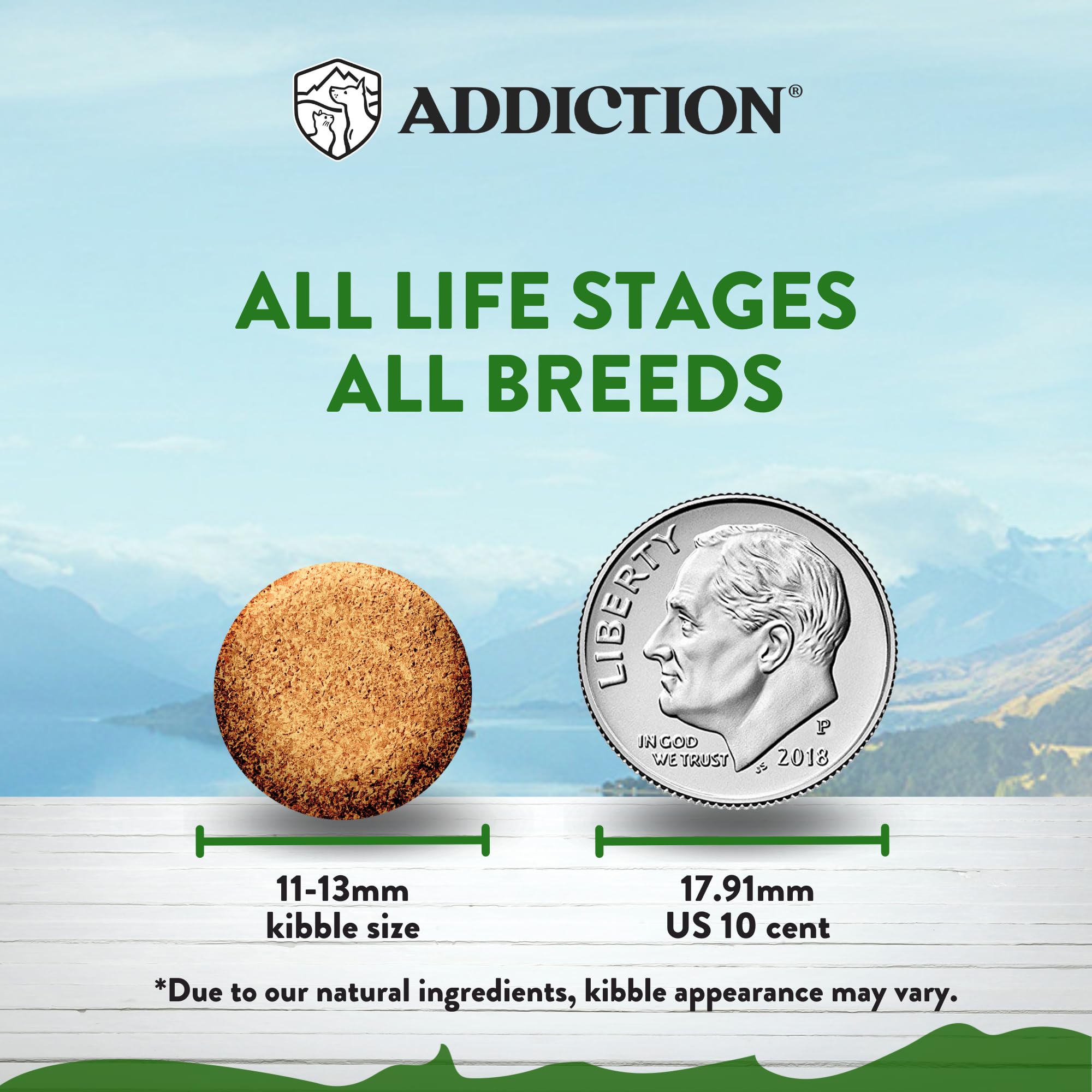 Add Addiction Zen Vegetarian dog food supports all life stages.