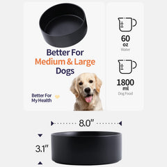 Addogyy heavy-weight dog bowl with non-slip base keeps meals steady