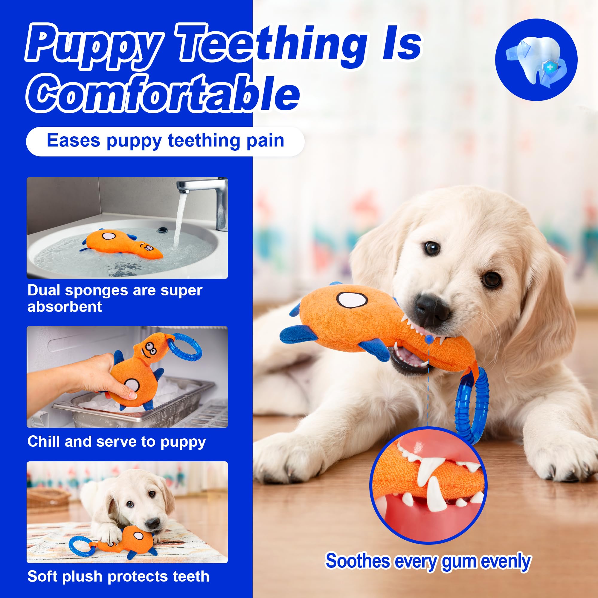 ADDPETS terry cloth toy demonstrates absorbent material reducing mess