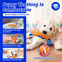 ADDPETS terry cloth toy demonstrates absorbent material reducing mess