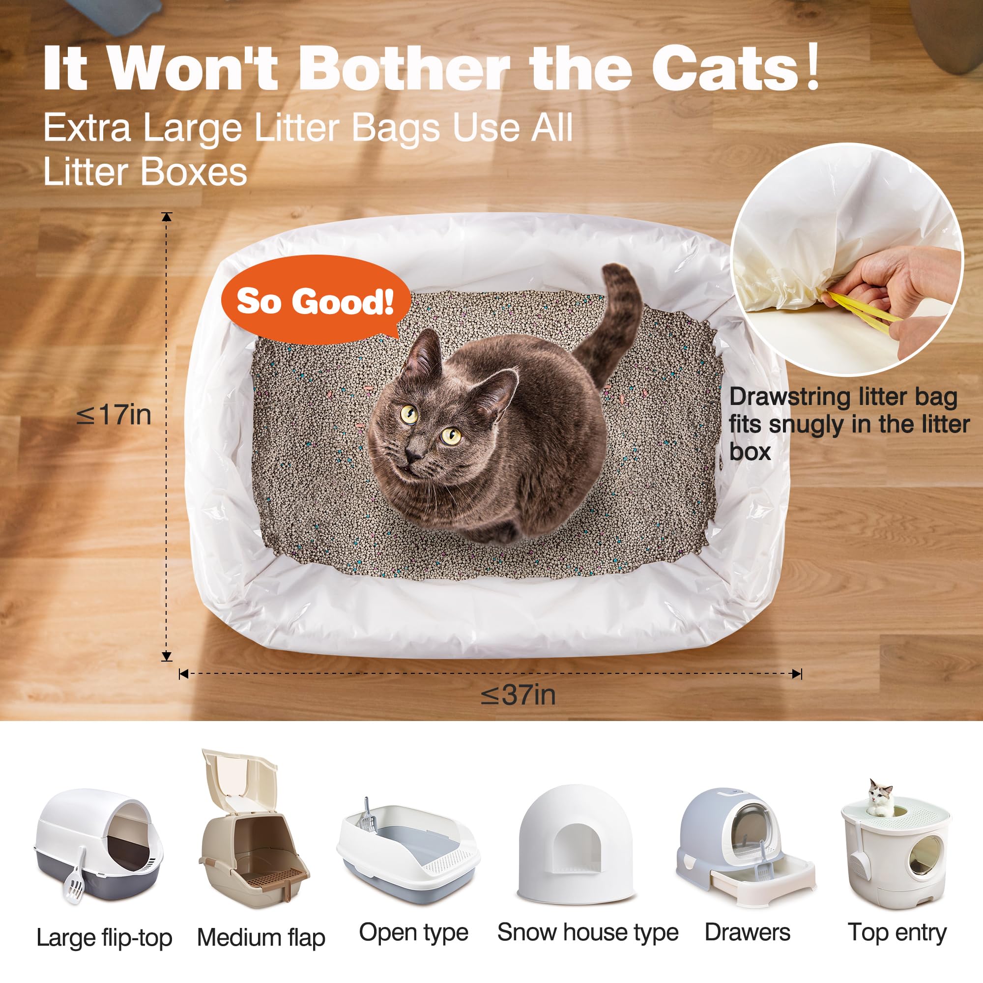 ADDPETS odourless breathable bags help maintain a fresh-smelling litter area.