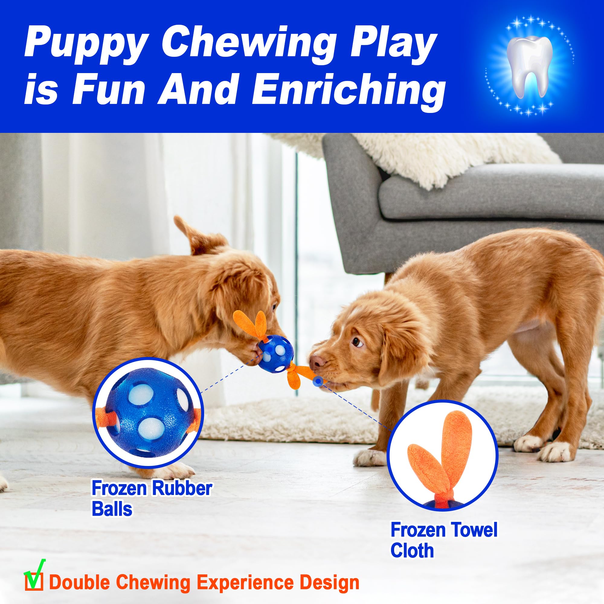ADDPETS teething toys reduce messy drips during chewing sessions