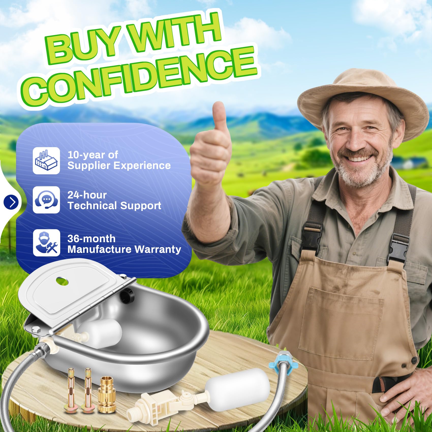 Ademon quick connectors from 1/2 to 3/4 inch simplify faucet fit
