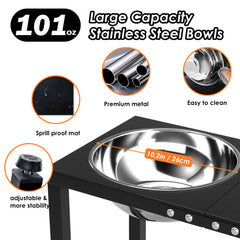 ADENGL 3000ml stainless steel bowls provide ample capacity for large meals.