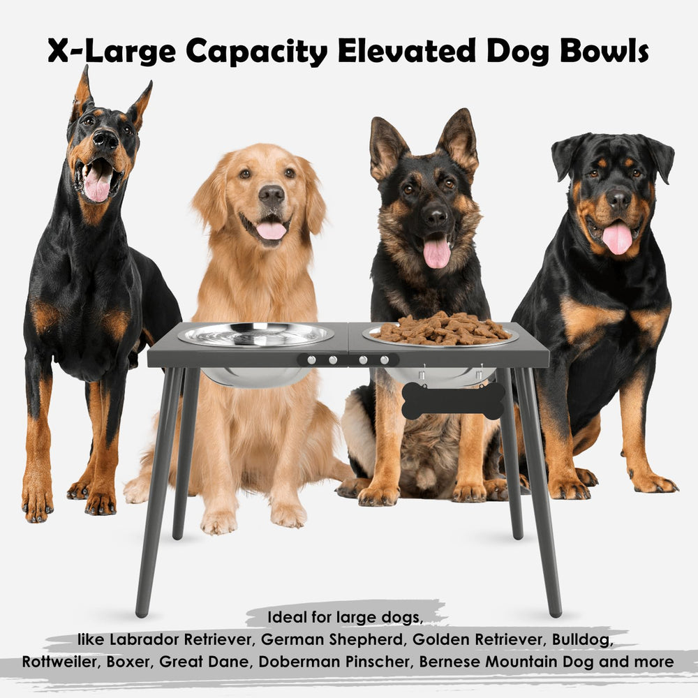 ADENGL 70oz bowls set showcased in gray for generous meals and fewer refills.