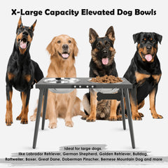 ADENGL 70oz bowls set showcased in gray for generous meals and fewer refills.