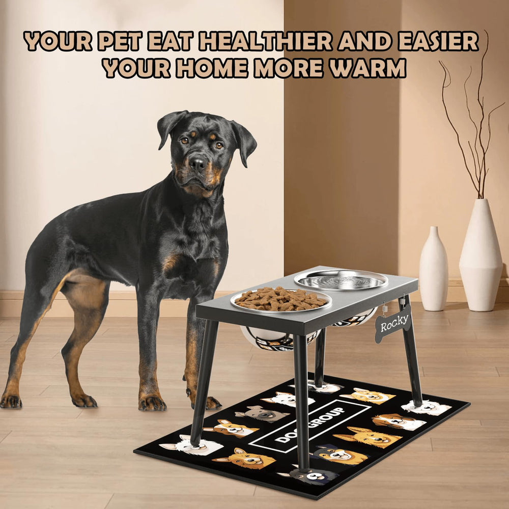 ADENGL elevated feeding height supports comfortable neck positioning during meals.