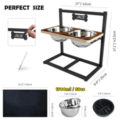ADENGL raised bowl stand with nonslip pad keeps bowls stable during meals.