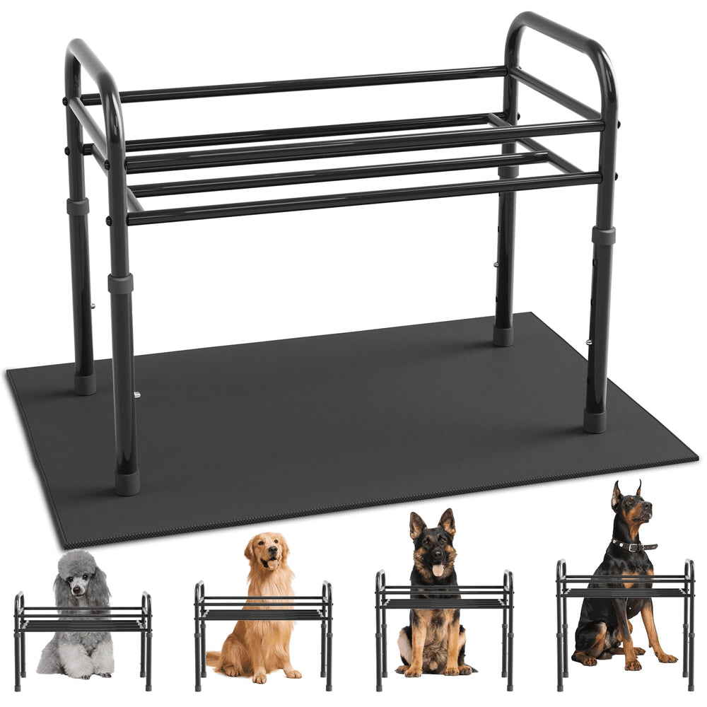 ADENGL raised dog bowl stand with table-frame design, built for durable indoor use.