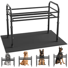 ADENGL raised dog bowl stand with table-frame design, built for durable indoor use.