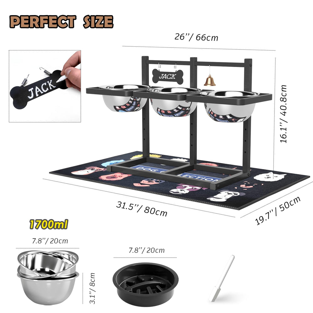 ADENGL splash mat catching spills during large-dog meals